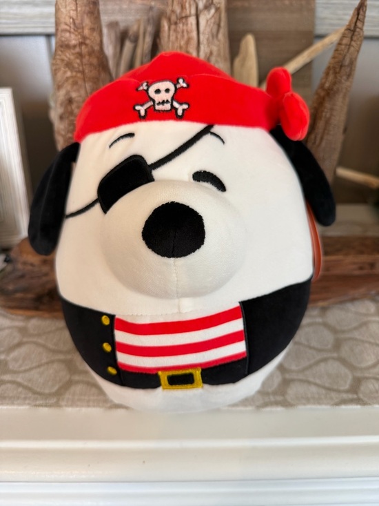 Squishmallows Other - NWT 8-inch Peanuts Snoopy the Pirate Squishmallow plush toy.
